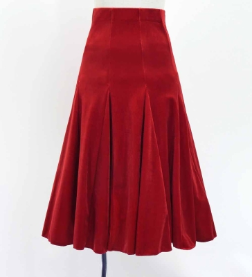 Kids Custom Flamenco Godet skirt with Velvet / JCp134-pattern