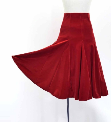 Kids Custom Flamenco Godet skirt with Velvet / JCp134-pattern