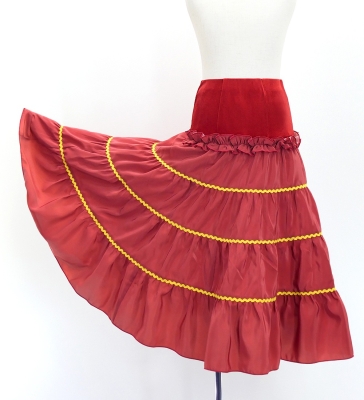 Kids Custom Flamenco Tiered Skirt / JCp153-mix