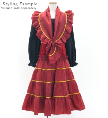 Kids Custom Flamenco Tiered Skirt & Double Frilled Shawl Set / JCp154-mix