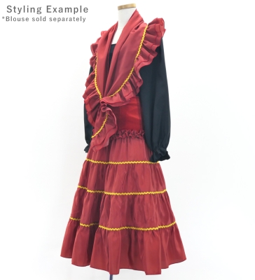 Kids Custom Flamenco Tiered Skirt & Double Frilled Shawl Set / JCp154-mix