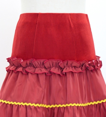 Kids Custom Flamenco Tiered Skirt & Double Frilled Shawl Set / JCp154-mix