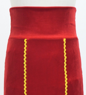 Kids Custom Flamenco High Waist Mermaid skirt with Velvet / JCp155-mix