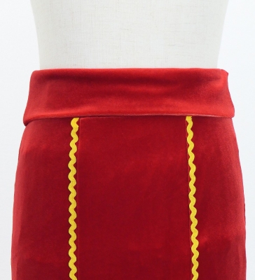 Kids Custom Flamenco High Waist Mermaid skirt with Velvet / JCp155-mix