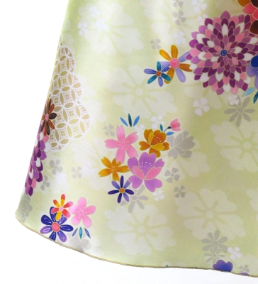 Japan Fabric One Shoulder Frill Sleeve Long Dress / Beige / JW004be