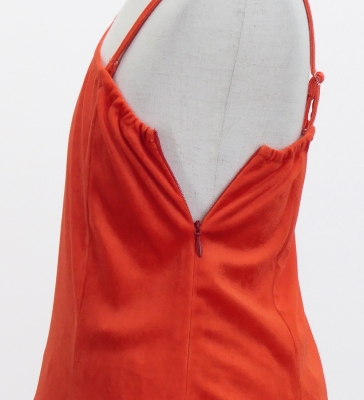 Kids Japan Fabric One Shoulder Frill Sleeve Long Dress / Red / JWp004rd