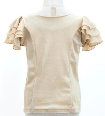 Kids Flamenco 3 frilled Sleeve Blouse  / Cream / Jp181cr