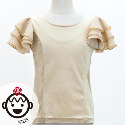 Kids Flamenco 3 frilled Sleeve Blouse  / Cream / Jp181cr