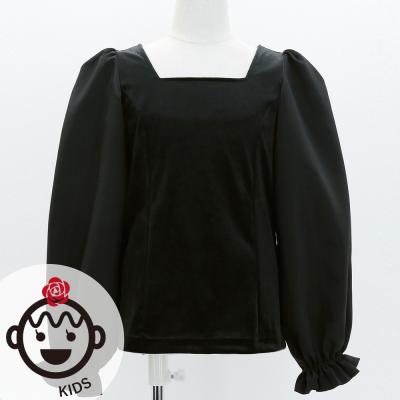 Kids Flamenco Long Sleeve Blouse  / Black / Jp182bk