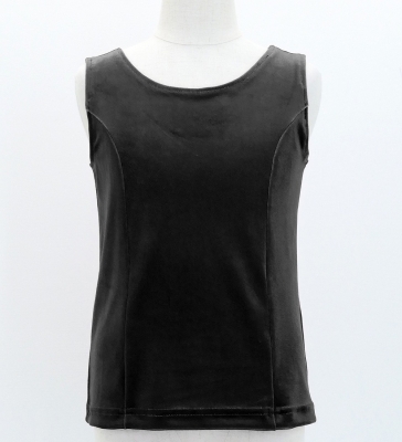 Kids Flamenco Sleeveless Blouse with Velvet / Black / Jp183bk-flamenco