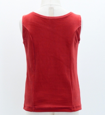 Kids Flamenco Sleeveless Blouse with Velvet / Dark Red2 / Jp183drd2-flamenco