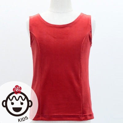 Kids Flamenco Sleeveless Blouse with Velvet / Dark Red2 / Jp183drd2-flamenco