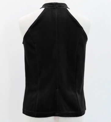 Kids Flamenco American Armhole Blouse with Velvet / Black / Jp82bk-flamenco