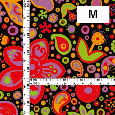 Flamenco Fabric / Paisley / JKF-005-BK