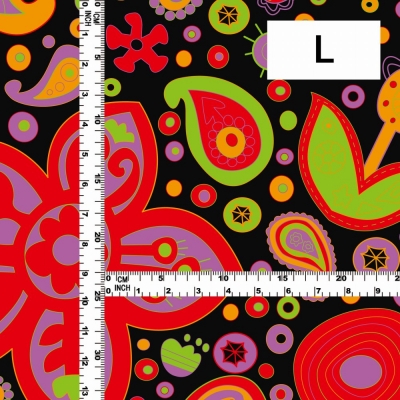 Flamenco Fabric / Paisley / JKF-005-BK