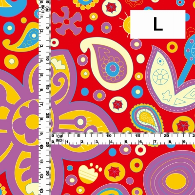 Flamenco Fabric / Paisley / JKF-005-RD