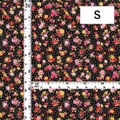 Flamenco Fabric / Rose&Carnation / JKF-079-BK