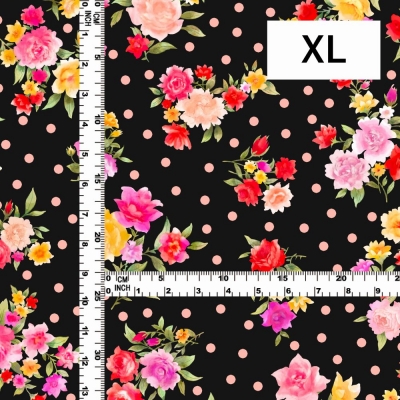 Flamenco Fabric / Rose&Carnation / JKF-079-BK