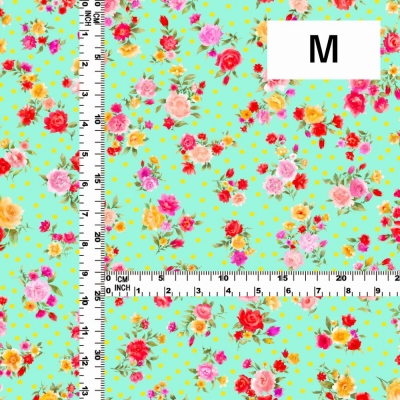 Flamenco Fabric / Rose&Carnation / JKF-079-LGR
