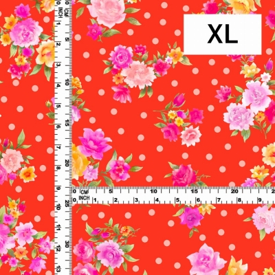 Flamenco Fabric / Rose&Carnation / JKF-079-RD