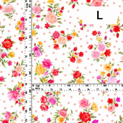 Flamenco Fabric / Rose&Carnation / JKF-079-WH