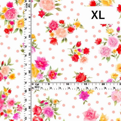 Flamenco Fabric / Rose&Carnation / JKF-079-WH
