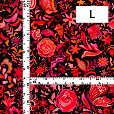 Flamenco Fabric / Butterfly Paisley / JKF-085-BKRD