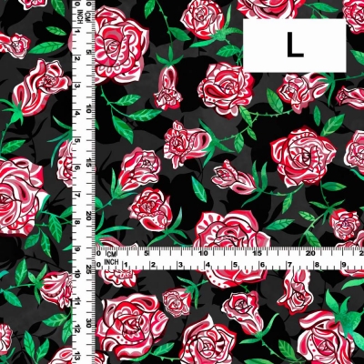 Flamenco Fabric / Rose Paisley / JKF-087-BK