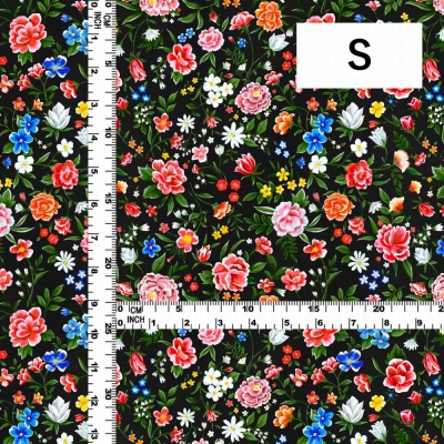 Flamenco Fabric / Floral / JKF-089-BK