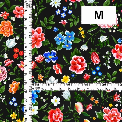 Flamenco Fabric / Floral / JKF-089-BK