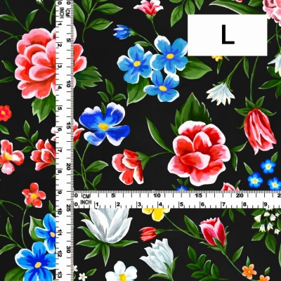 Flamenco Fabric / Floral / JKF-089-BK
