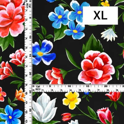 Flamenco Fabric / Floral / JKF-089-BK