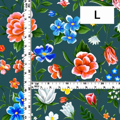 Flamenco Fabric / Floral / JKF-089-DGR