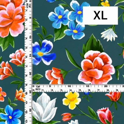 Flamenco Fabric / Floral / JKF-089-DGR