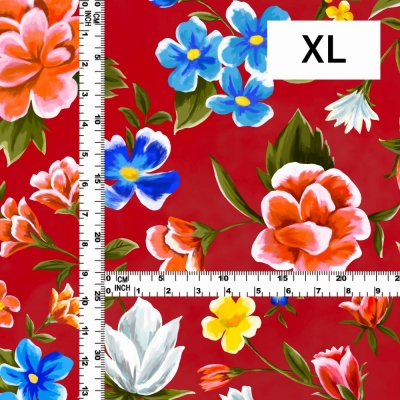Flamenco Fabric / Floral / JKF-089-RD