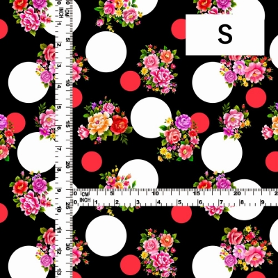 Flamenco Fabric / Bouquet&Dots / JKF-095-BK