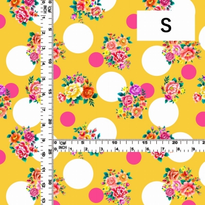 Flamenco Fabric / Bouquet&Dots / JKF-095-YE