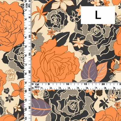 Flamenco Fabric / Rose Lace / JKF-097-OR