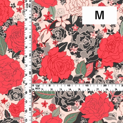 Flamenco Fabric / Rose Lace / JKF-097-RD