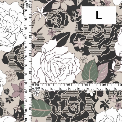 Flamenco Fabric / Rose Lace / JKF-097-WH