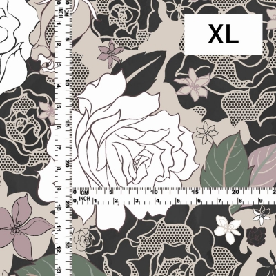 Flamenco Fabric / Rose Lace / JKF-097-WH