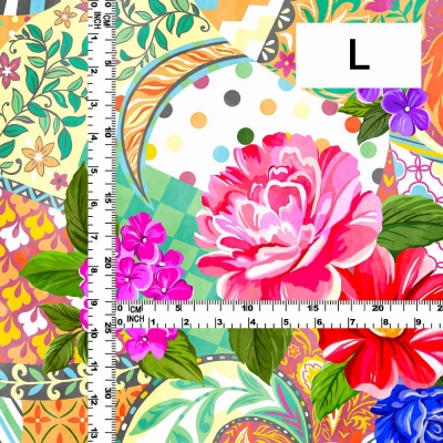 Flamenco Fabric / Patchwork Style / JKF-101-CRBL