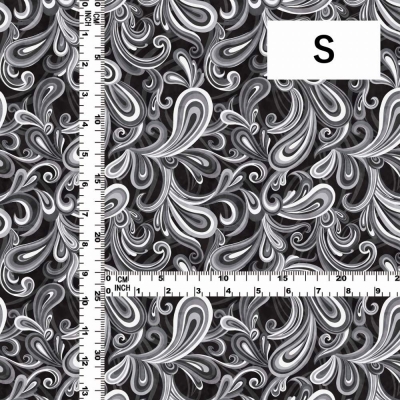 Flamenco Fabric / Paisley / JKF-105-BKGY