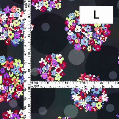 Flamenco Fabric / Floral & Dots / JKF-185-BK
