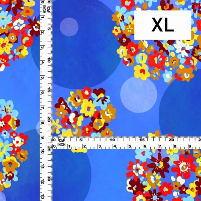 Flamenco Fabric / Floral & Dots / JKF-185-BL