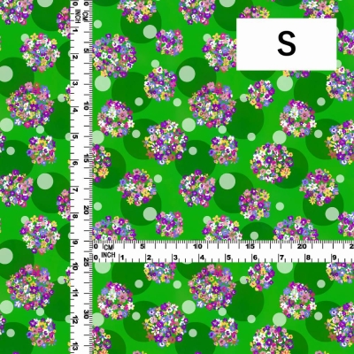 Flamenco Fabric / Floral &Dots / JKF-185-GR