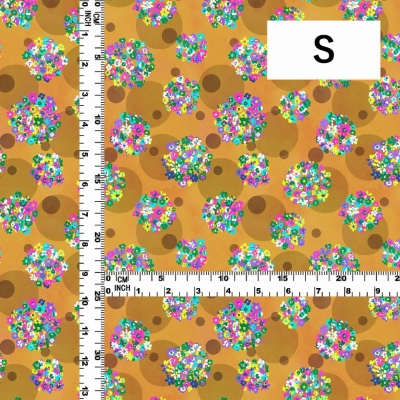 Flamenco Fabric / Floral & Dots / JKF-185-OR