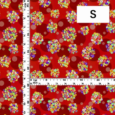 Flamenco Fabric / Floral & Dots / JKF-185-RD
