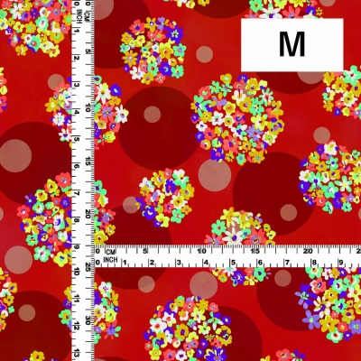 Flamenco Fabric / Floral & Dots / JKF-185-RD