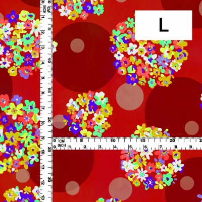 Flamenco Fabric / Floral & Dots / JKF-185-RD